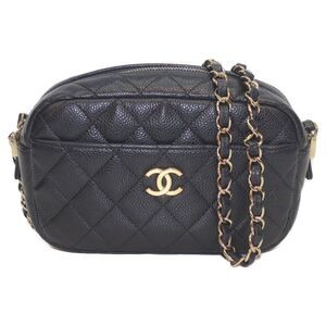Chanel A91796 No 25 Black Caviar Ghardware Camera Chain Shoulder Bag